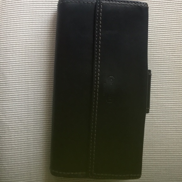 Coach Handbags - Coach soft black/pink leather wallet